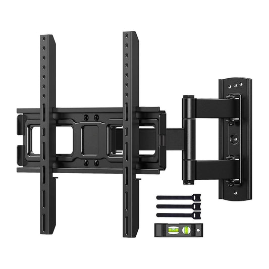 MountFTV Full Motion TV Wall Mount Bracket for 32-55 inch LED LCD OLED Flat Curved Screen TVs Up to 77lbs,Max 600x400mm