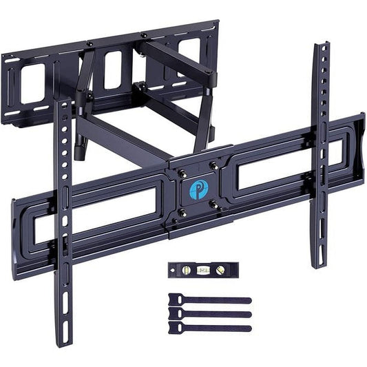 MountFTV Full Motion TV Wall Mount Bracket for 37-75 Inch LCD, QLED,OLED 4K Flat Curved TVs, Max 600x400mm,hold up to 132lbs