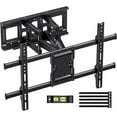 MountFTV Full Motion TV Wall Mount Bracket for 37-75 inch Flat Curved TVs, Max 600x400mm, Holds up to 132lbs