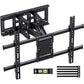 MountFTV Full Motion TV Wall Mount Bracket for 37-75 inch Flat Curved TVs, Max 600x400mm, Holds up to 132lbs