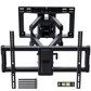 MountFTV Full Motion TV Wall Mount Bracket for 40 to 86 Inch Flat Curved TVs, 12°-16° Wood Studs, Max 600 x 400mm, Holds up to 132 lbs