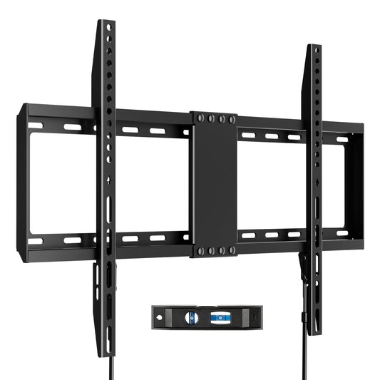 MountFTV Fixed TV Wall Mount for 32-82 inch TVs, Tilt TV Wall Bracket with Adjustable Pull Cords, Max 600 x 400mm, Hold up to 132 lbs