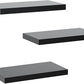 PERLESMITH 3 Sets Floating Shelves Invisible Wall Mounted Modern Faux Wood Storage Shelves