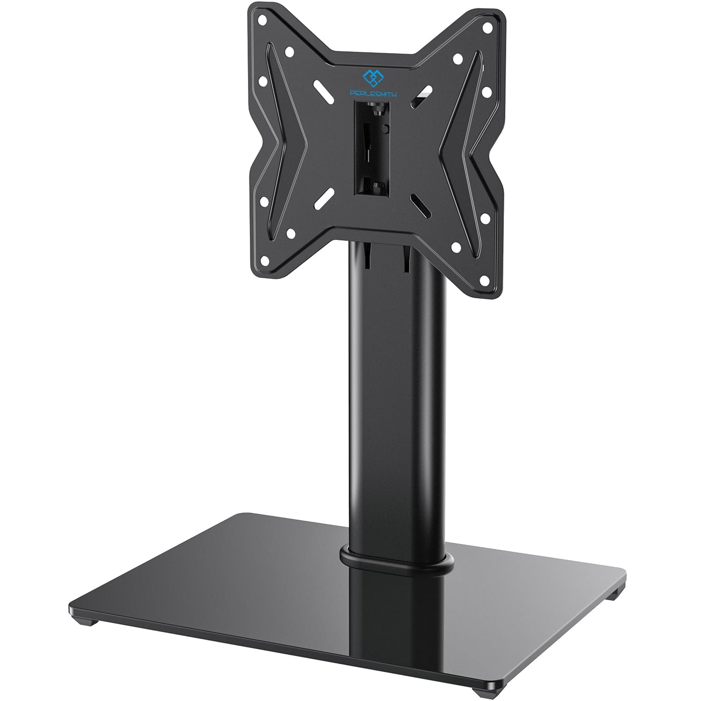 PERLESMITH Swivel Universal TV Stand for 19-39" TVs/Monitor/PC Height Adjustable with Tempered Glass Base Max 200x200