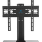 PERLESMITH Universal TV Stand for most 37- 55 inch LCD LED TVs - Height Adjustable TV Stand with Tempered Glass Base & Wire Management