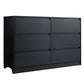 CHITOOMA 6 Drawer Dresser Wood Storage Cabine for Bedroom, Closet, Hallway, Entryway, Nursery Room, White