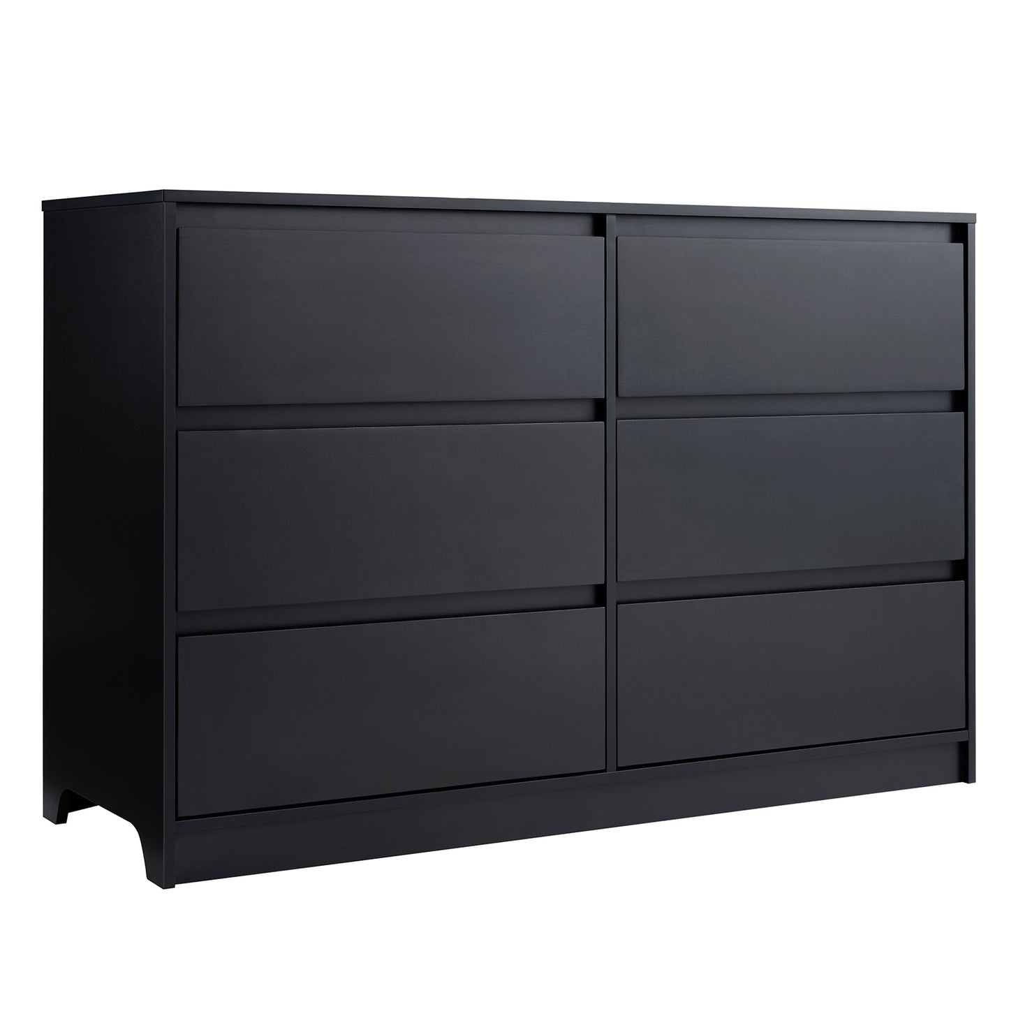 CHITOOMA 6 Drawer Dresser Wood Storage Cabine for Bedroom, Closet, Hallway, Entryway, Nursery Room, White