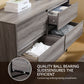 CHITOOMA 6 Drawer Dresser Wood Storage Cabine for Bedroom, Closet, Hallway, Entryway, Nursery Room, Gray
