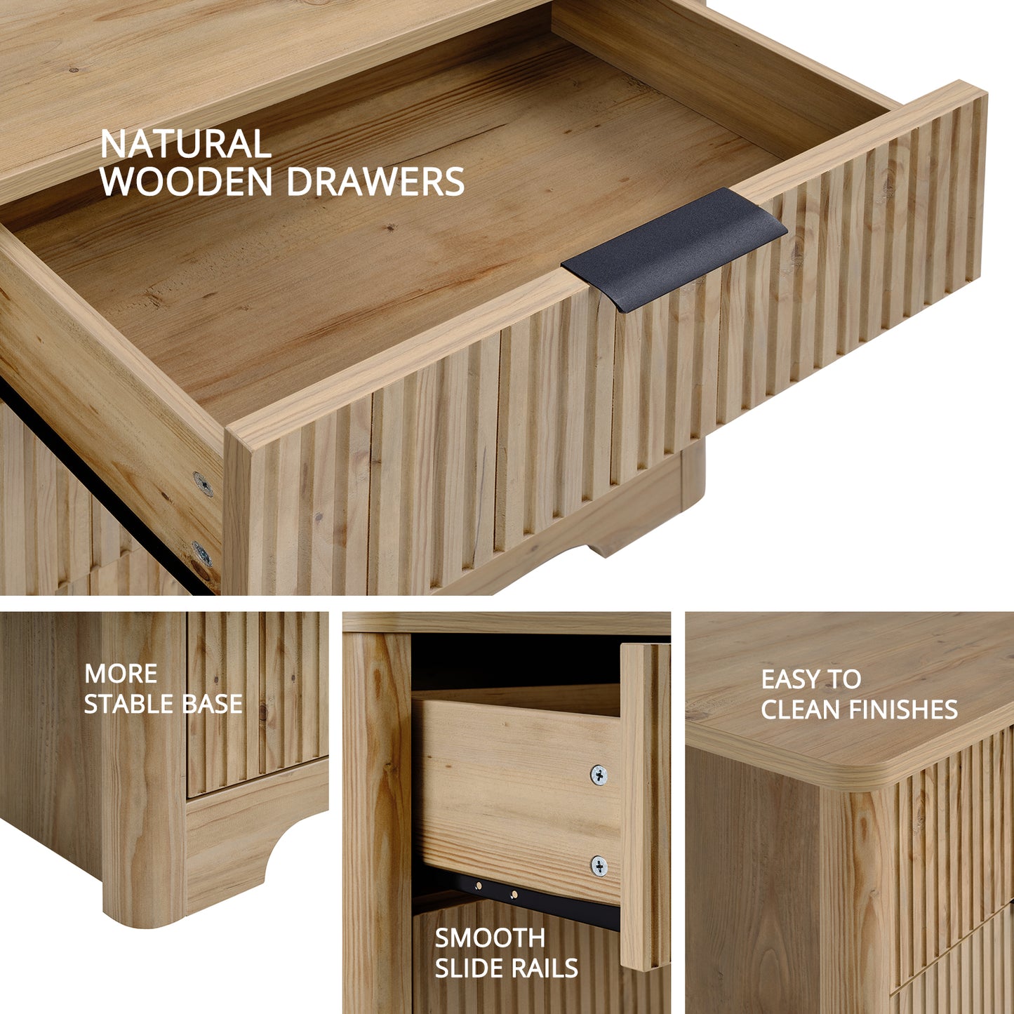 CHITOOMA 6 Drawer Dresser for Bedroom Modern Storage Tower for Closet, Hallway, Entryway, Nursery Room