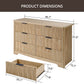 CHITOOMA 6 Drawer Dresser for Bedroom Modern Storage Tower for Closet, Hallway, Entryway, Nursery Room