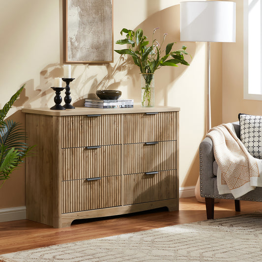 CHITOOMA 6 Drawer Dresser for Bedroom Modern Storage Tower for Closet, Hallway, Entryway, Nursery Room