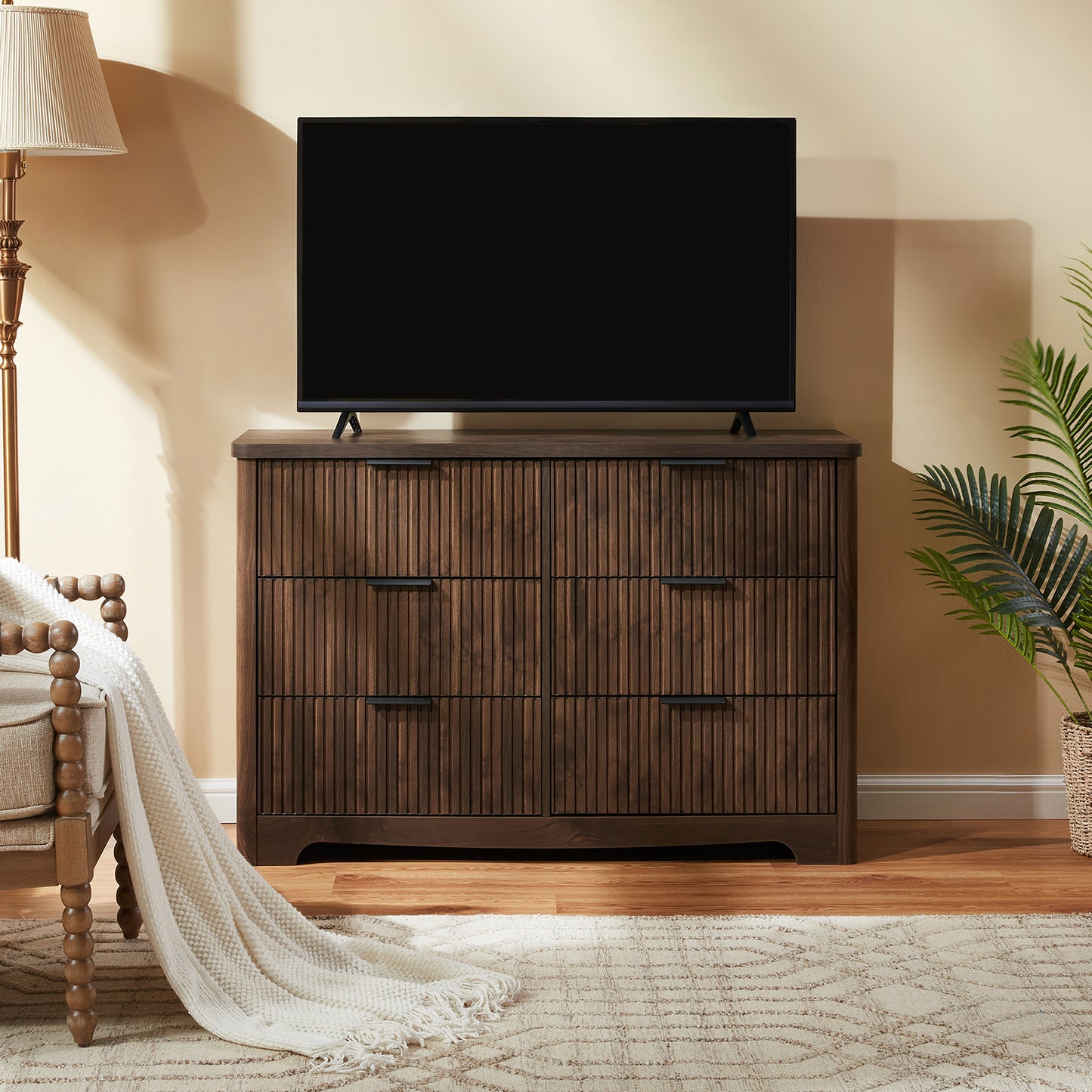 CHITOOMA 6 Drawer Dresser for Bedroom Modern Storage Tower for Closet, Hallway, Entryway, Nursery Room