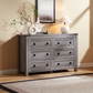 CHITOOMA 6 Drawer Dresser for Bedroom Modern Storage Tower for Closet, Hallway, Entryway, Nursery Room