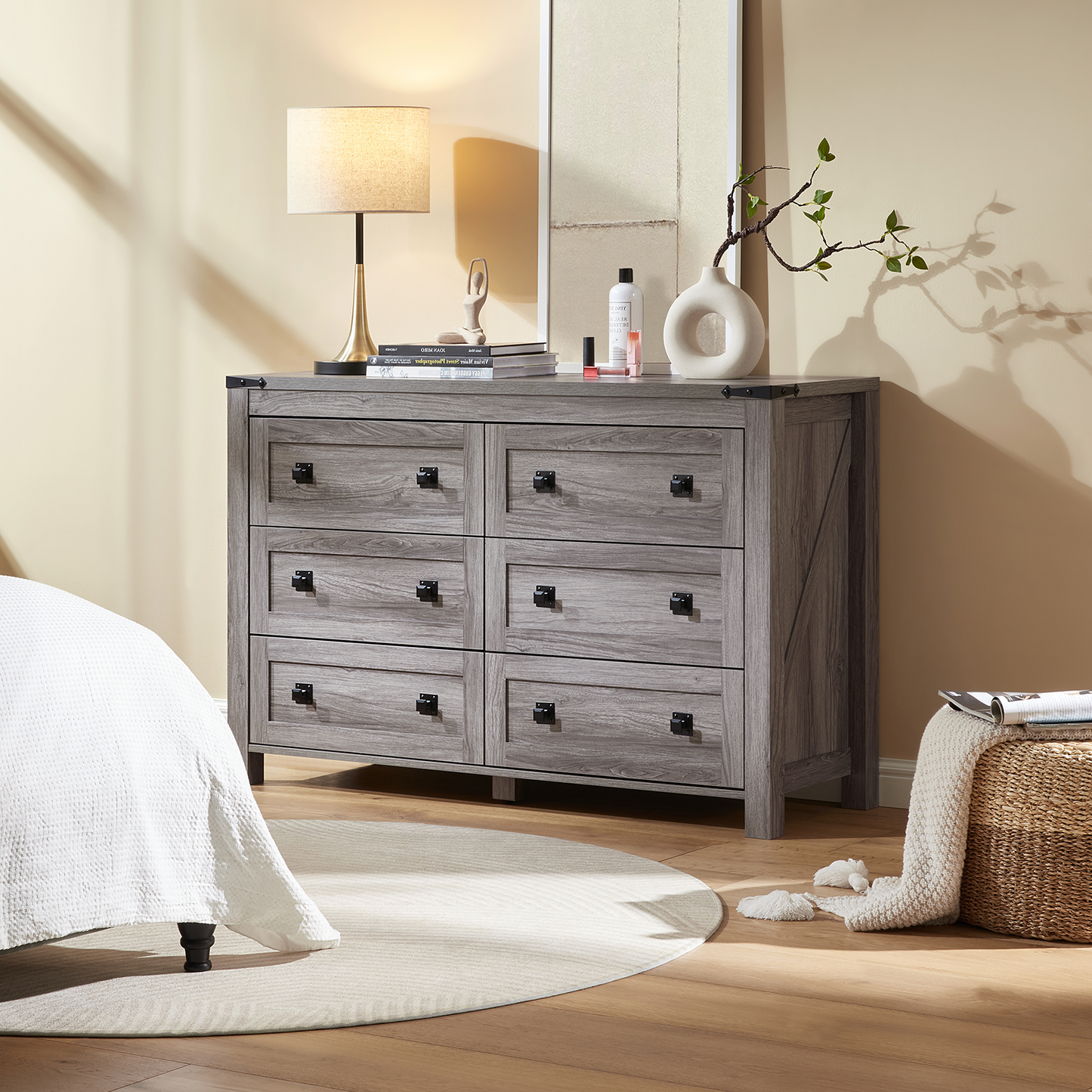 CHITOOMA 6 Drawer Dresser for Bedroom Modern Storage Tower for Closet, Hallway, Entryway, Nursery Room