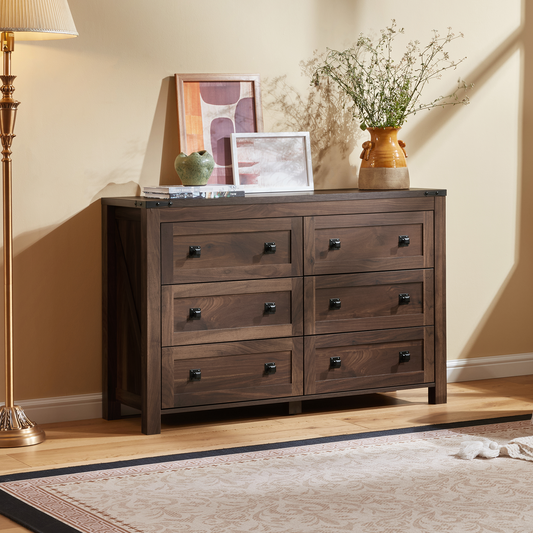 CHITOOMA 6 Drawer Dresser for Bedroom Modern Storage Tower for Closet, Hallway, Entryway, Nursery Room