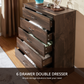 CHITOOMA 5 Drawer Dresser for Bedroom Modern Storage Tower for Closet, Hallway, Entryway, Nursery Room