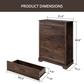 CHITOOMA 5 Drawer Dresser for Bedroom Modern Storage Tower for Closet, Hallway, Entryway, Nursery Room