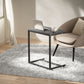 C Shaped Metal Sofa Side End Table Side Table TV Tray Table for Sofa,Couch Table,Bedroom(Grey)