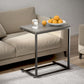 C Shaped Metal Sofa Side End Table Side Table TV Tray Table for Sofa,Couch Table,Bedroom(Grey)