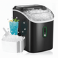Philergo Nugget Ice Maker Countertop, 35lbs/Per Day, Self-Cleaning Sonic Ice Maker with Ice Scoop and Basket, Portable Chewable Pellet Ice for Home/Party/RV/Camping, Stainless Steels,Black