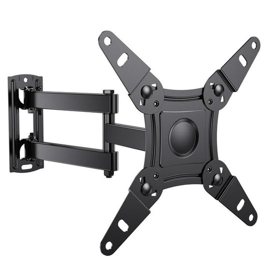 MountFTV Full Motion TV Wall Mount for 13-42 inch TVs Bracket Rotation Monitor with Articulating Arms, Holds Up to 44 lbs