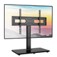 Universal Swivel Table Top TV Stand Mount Height Adjustable with Tempered Glass Base for 37-75 Inch TVs, Hold up to 99lbs, Max 600x400mm