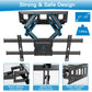 MountFTV Full Motion Dual Articulating Arms Extension Rotation Tilt TV Wall Mount for 37-75 inch LED LCD OLED 4K Flat Curved TV, Max 600x400mm, Holds up to 132 lbs