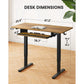 Electric Standing Desk with Keyboard Tray, 48" x 24" Adjustable Height Sit Stand Up Desk, Home Office Desk Computer Workstation, Vintage Brown