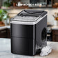 Philergo Smart Countertop Ice Maker with APP Control, 9Pcs/6Mins, 26lbs/24Hrs, 2 Ice Cube Sizes, Portable Bullet Ice Maker Self-Cleaning, Quiet Ice Maker Machine for Home KitcherOffice RV, Black