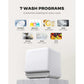 Philergo Portable Mini Countertop Dishwasher Built-in 5L Water Tank Auto Air-Dry, 7 Washing Programs, 4 Place Settings for Small Apartment, RVs, No Hookup Needed