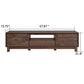 Mid-Century Modern Low Profile Entertainment TV Stand for 65/60/55 inch TV, Farmhouse Entertainment Center with 2 Fluted Door and Storage Living Room, Walnut