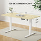 Height Adjustable Electric Standing Desk, 48 x 24 Inches Sit Stand up Desk,Natural