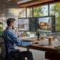 Dual Monitor Mount for 13-32 inch Screens, Adjustable Dual Monitor Arm with 180° Swivel