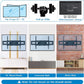 Full Motion TV Wall Mount Bracket for 37-75 inch LCD, QLED,OLED 4K Flat Curved TVs, Dual Arms Tilt Extension Swivel Articulating TV Mount, Max 600x400mm up to 132lbs, Fits 16 Studs