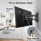 PERLESMITH Full Motion TV Wall Mount Bracket for 37-75" TVs with Swivel & Dual Articulating Extension Arms, Hold up to 100 lbs, Max 600x400mm