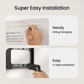 Low Profile Tilting TV Wall Mount Bracket for Most 37-75 inch Flat or Curved TVs, Fits 24”/18”/16” Studs, Max 600x400mm,up to 132 lbs