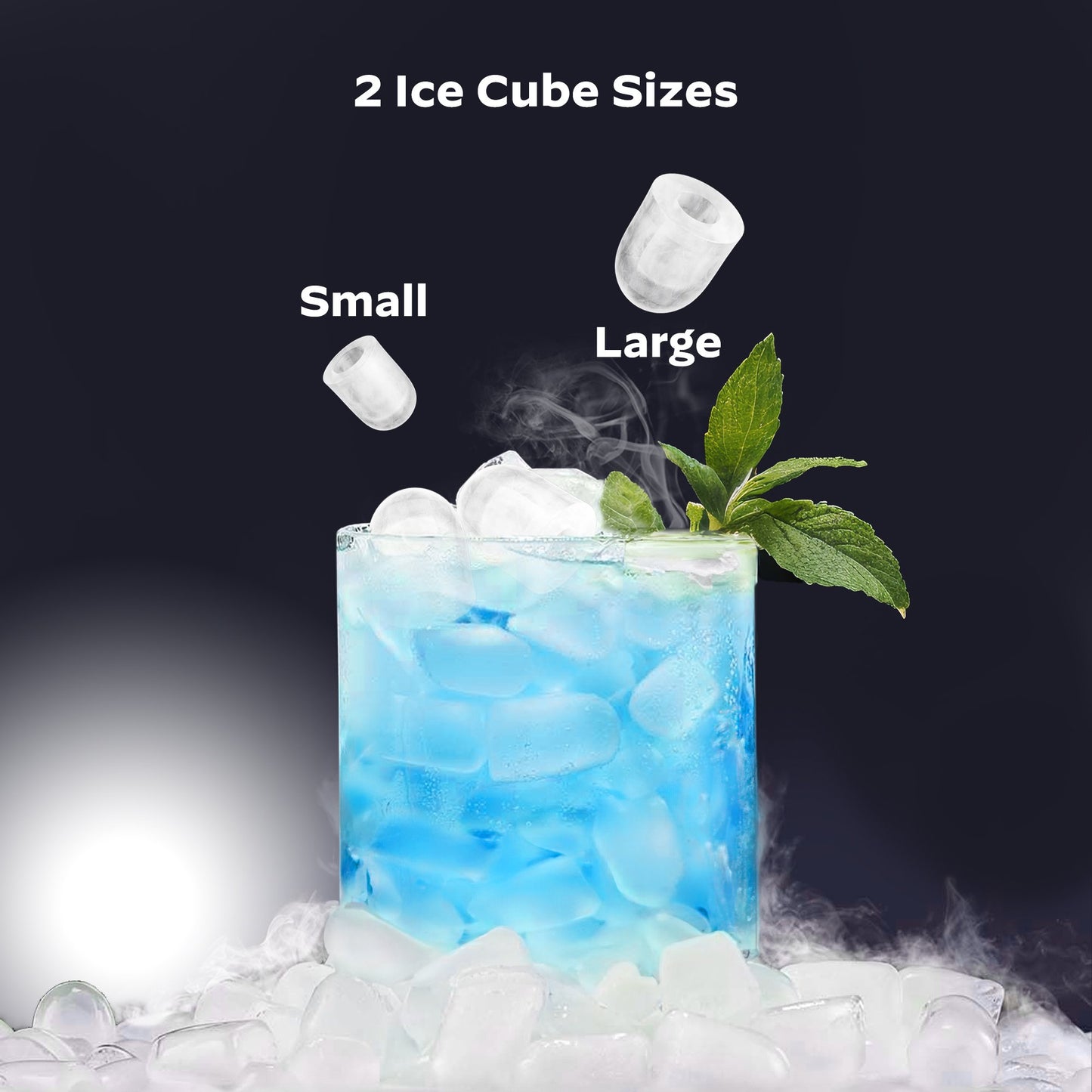 Philergo Smart Countertop Ice Maker with APP Control, 9Pcs/6Mins, 26lbs/24Hrs, 2 Ice Cube Sizes, Portable Bullet Ice Maker Self-Cleaning, Quiet Ice Maker Machine for Home KitcherOffice RV, Black