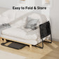 CHITOOMA Adjustable TV Tray Table with Cup Holders, Portable Dinner Tray Table, Foldable, 6 Heights&3 Tilt Angle for Living Room Office Bedroom, Gray