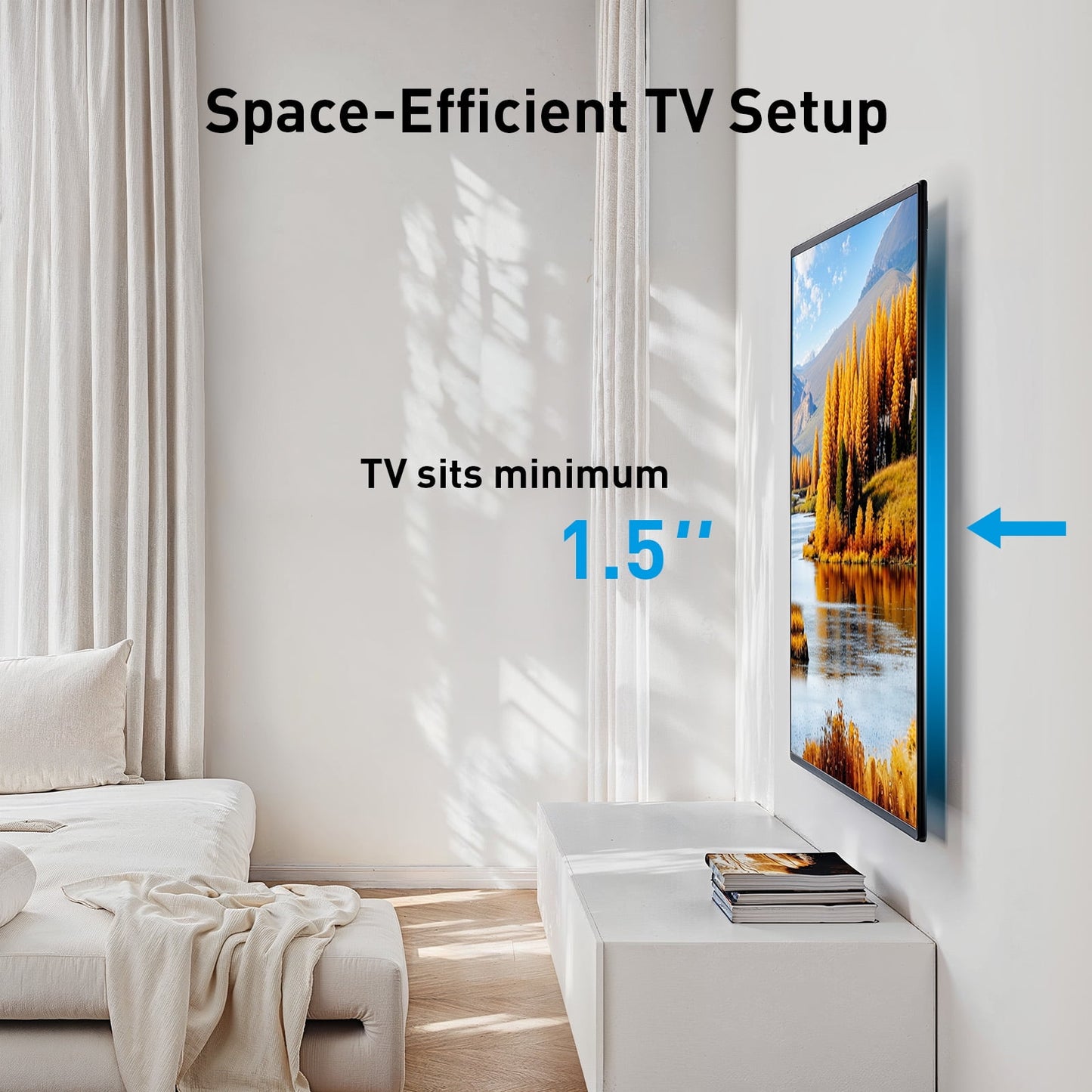 MountFTV Tilting TV Wall Mount Bracket for 37-82 inch Flat Screen TVs, Max 600x400mm Holds up to 132 lbs