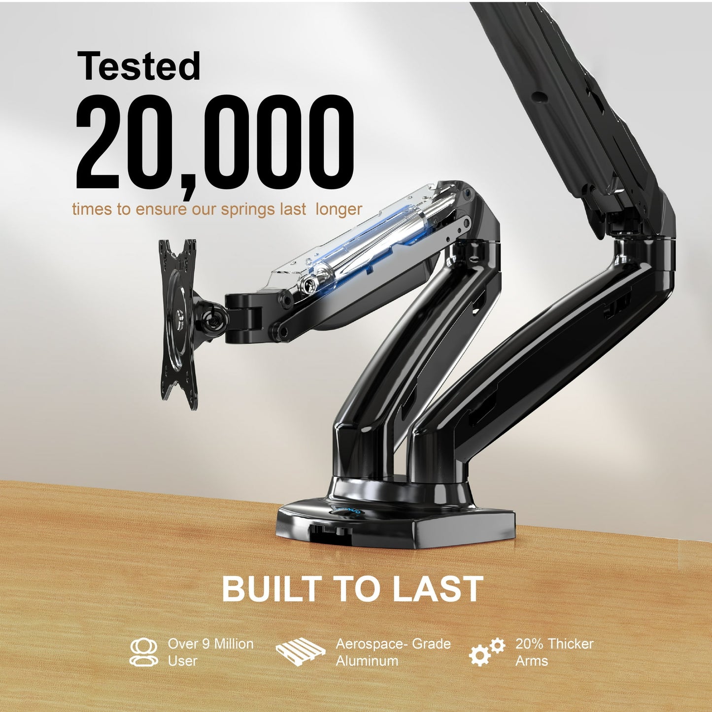 PERLESMITH Dual Monitor Stand, Desk Mount Base for 17-27 inch Computer Screens