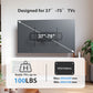 MountFTV Full Motion TV Wall Mount Bracket for Most 37-75 inch TVs with Dual Articulating Arms, Swivel, Tilt, Max 600x400mm, Holds up to 100 lbs