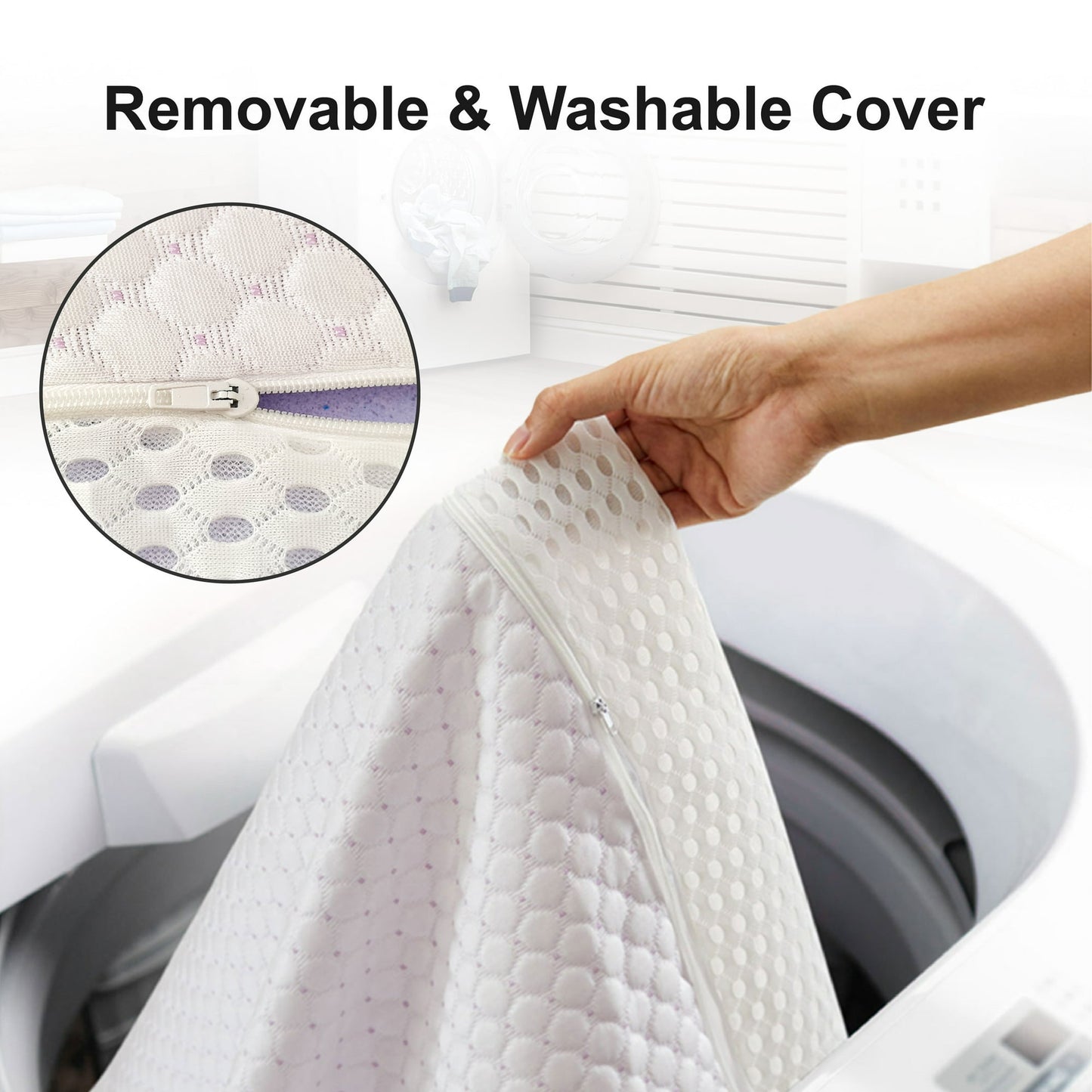 Non-Slip Design Gel Memory Foam Mattress Topper with Removable & Washable Cover for Cooling Sleep,Pressure Relief ,CertiPUR-US Certified - Walmart.com