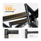PERLESMITH Full Motion TV Mount Fits for 37-85 inch, Holds up to 132 lbs, Max 600x400mm