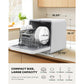 Philergo Portable Mini Countertop Dishwasher Built-in 5L Water Tank Auto Air-Dry, 7 Washing Programs, 4 Place Settings for Small Apartment, RVs, No Hookup Needed