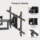 Full Motion TV Wall Mount Bracket for 37-75 inch Flat Curved TVs, Max 600x400mm,Holds up to 132lbs
