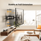 MountFTV Full Motion TV Wall Mount Bracket Tilting Swivel for Most 37-75 Inch LED LCD OLED Flat/Curved Screen TVs,max 600x400mm, Holds up to 100 lbs