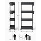 4 Tier Removable Slim Storage Cart with Wheels, Bathroom Cart Organizer Small, Rolling Cart for Bathroom, Kitchen, Narrow Space, Black