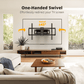 MountFTV Full Motion TV Wall Mount Bracket Tilting Swivel for Most 37-75 Inch LED LCD OLED Flat/Curved Screen TVs,max 600x400mm, Holds up to 100 lbs