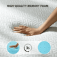 3 inch Non-Slip Design Gel Memory Foam Mattress Topper with Removable & Washable Cover for Cooling Sleep,Pressure Relief ,CertiPUR-US Certified - Twin XL