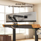 Electric Standing Desk with Drawers, 48″ x 24″ Gaming Desk with Monitor Stand,Brown